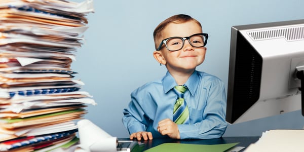 Cute Kid at computer screen